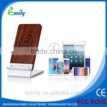 2016 New design Natural wood wireless charger for smart phone 3-coils qi wireless charger