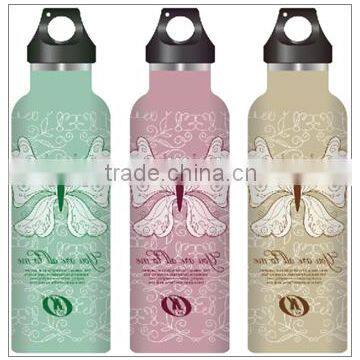 500ml/750ml Stainless steel water bottle/sport water bottle customized