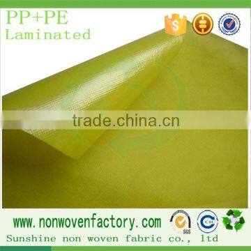 PP+pe fabric , nonwoven with pe film fabric , laminated fabric