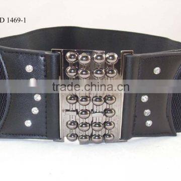 strech elastic snap buckle belt for women dress