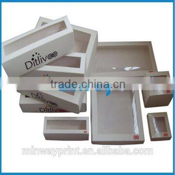 2014 New product paper box with clear pvc window