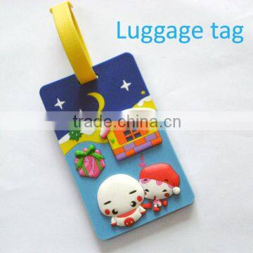 3d custom standard size prevent luggage missing soft pvc luggage tags