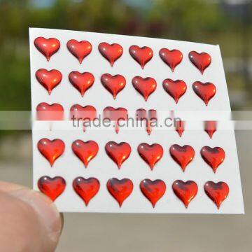 epoxy heart stickers