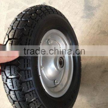 rubber wheel 3.50-7 with Hot dip galvanized steel rim