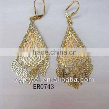 Wholesale models of gold earrings arabic style jewelry gold hanging earrings