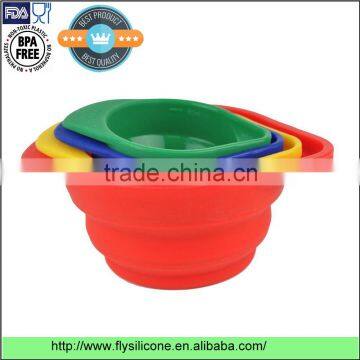 Hot Sale on Amazon Customized Logo 4 Pcs Premium Silicone Measuring Cups Set photo-5