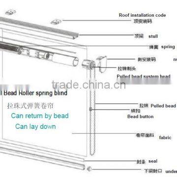 New Style Waterproof Aluminum Sunscreen Fabric Manual Roller Blinds and Curtains photo-4
