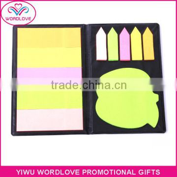 custom shape sticky note pad for office, custom shape self-adhesive multi color memo set