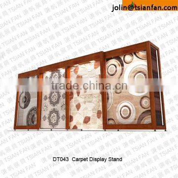 DT043 carpet sample display rack / carpet display rack stand like furniture/customized carpet rack