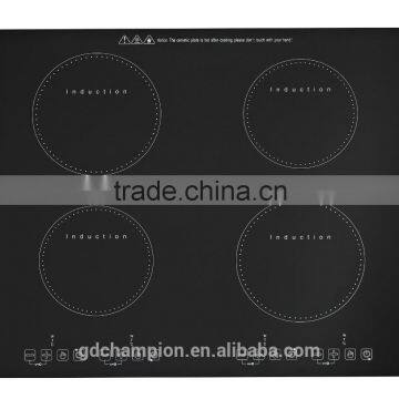 Built-in electric hob 4 burner Grade A crystal panel induction cooker