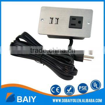 2-gang Socket Outlet With Double USB photo-4