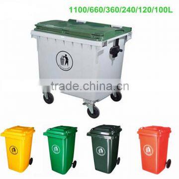 plastic garbage can