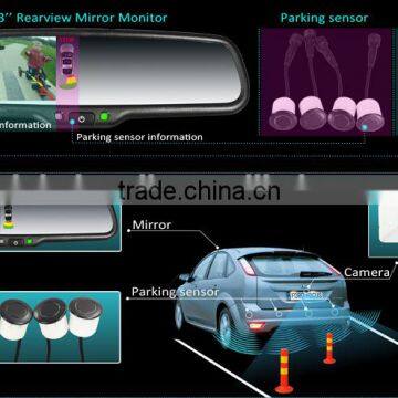 4.3inch Parking Sensor Rearview Mirror With Great Night Vision photo-5