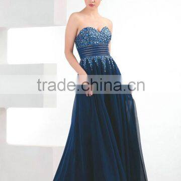 2015 New Sexy Fashion Design Embroidered Handmade Beads Sexy Off Shoulder Elegant Evening Maxi Dresses