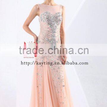 Graceful Handmade Beading Chaozhou Evening Dress Young Girl Turkish Muslim Dress photo-2