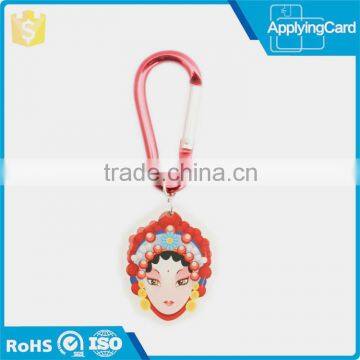 Facial makeup Drop epoxy mini card for promotion with carabiner