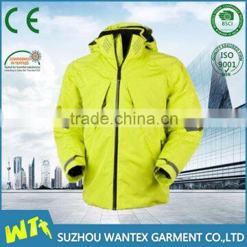 new young adult yellow lightweight winter camping outdoor snowboard jacket