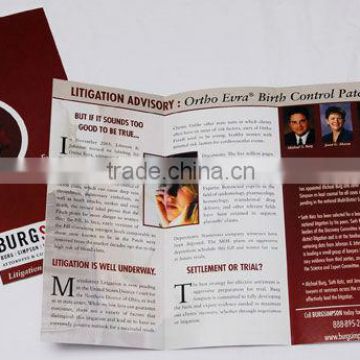 OEM 3-folding promotion flyer prinitng