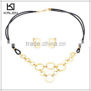 High quality cheap fashion 21 carat gold plated ladies necklaces jewelry