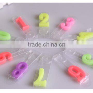 Wholesale Number Shape Multi-Colored Shape Birthday Candle,Soy wax