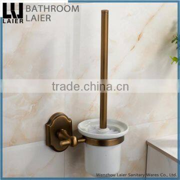 Economical Novel Design Zinc Alloy Antique Bronze Finishing Bathroom Accessories Wall Mounted Toilet Brush Holder