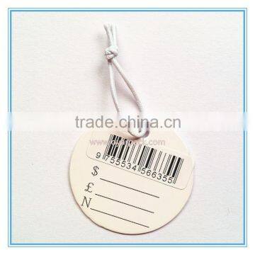 full colour printed custom clothes price tags with barcode on back