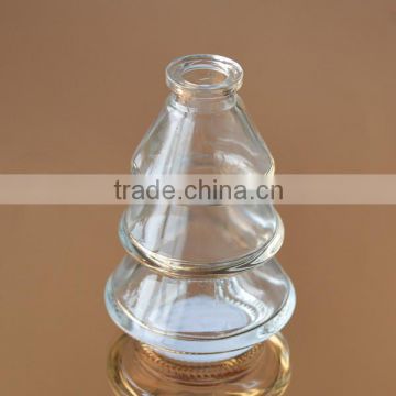 Christmas tree shaped glass perfume bottle