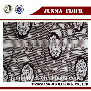 Gray and White Flock on Flock Fabric High Quality Home Textile Products