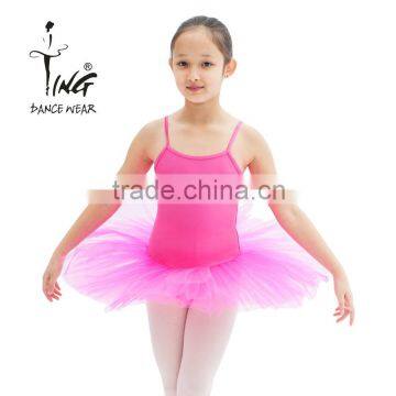 2016 new girls gymnastic camisole leotard with tutu skirt