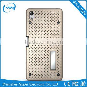 Wholesale Shockproof TPU+PC Kickstand Back Cover Hard Hybrid Case for Sony Z5 Premium