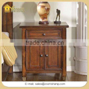 Home and Hotel Bedroom Furniture Solid Wood Nightstand Corner Table