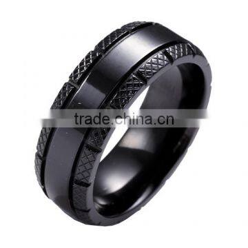 original black zirconium ring without fading color