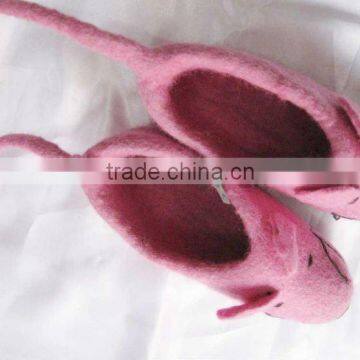 Felt Tail Plain Mouse Shoes