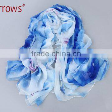 Cheap Fancy Chiffon Silk Fabric Shawl Scarves for Lady Women Low Price photo-3