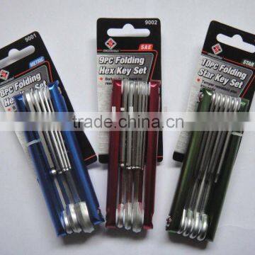 Aluminum alloy Folding hex key wrench set