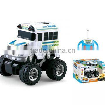 mini car toy for baby cartoon cross country remote control police car