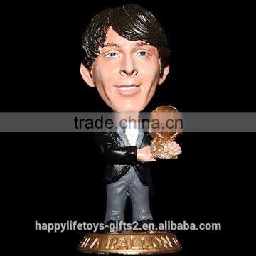 Soccer Player Man Polyresin Big Head Football Player Toys PVC Figurines