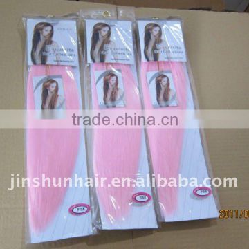 PINK COLOR FUTURAL FIBER CLIP ON HAIR - HIGH TEMPRETURE 200 DEGREE HAIR