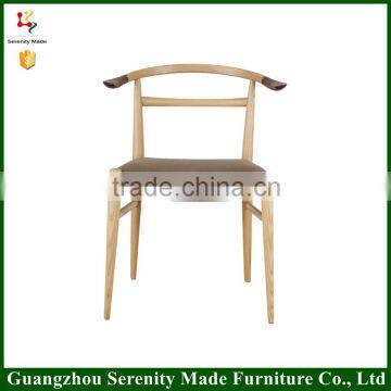 2016 armless new model wooden dining chair fabric cushion