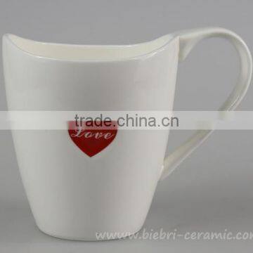 10oz Modern Design Artwork Customized Hand Painted Plain White Ceramic Coffee Mugs Cups