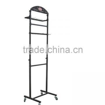 clothing boutique store cell phone accessories hat cap belt floor metal hanging display rack stand