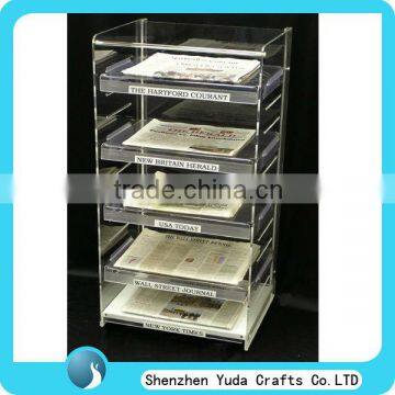 acrylic newspaper stand,library newspaper stand,acrylic newspaper rack