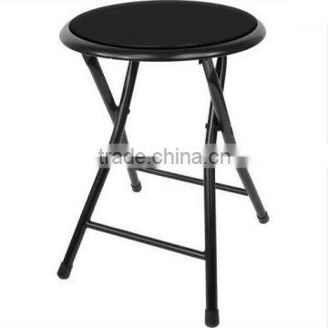 18 Inch Cushioned Folding Stool with Power Coating Steel Leg