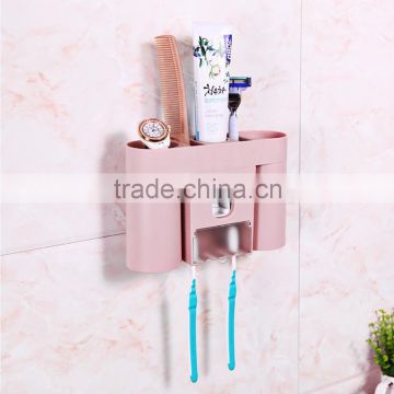 Hot selling Bathroom toothbrush holder & automatic toothpaste dispenser/ suction cup toothbrush holder