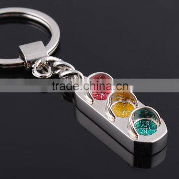 Wholesale metal traffic light keychains, traffic signals metal keychains and key rings