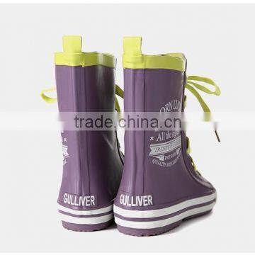 Availabe in Different Colors Cute Rubber Boots for Boys and Girls With Laces photo-3