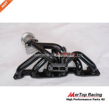 MERTOP 3mm Thick Black Coated Niss** Skyline GTR R32 R33 R34 RB26DET RB26 T4 TWIN TOP MOUNT Manifold +38mm Wastegate photo-2