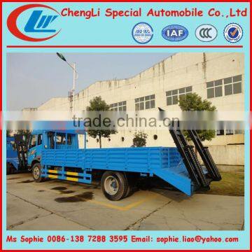 FAW Flat Bed Trucks 8 Ton Excavator Chassis Truck ,Excavator Loading Truck photo-1