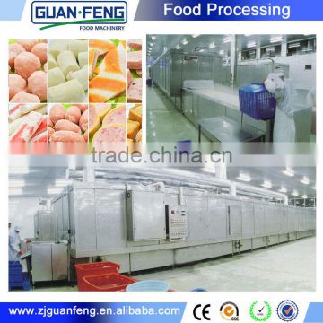 China Manufacturing Tunnel IQF Freezer For Freezing Shrimp Chest Freezer