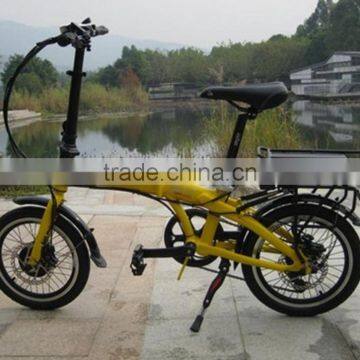 16" folding electric bike/Lithium battery 24V 8AH electric bicycle with 250W brushless motor (TK-EB201)